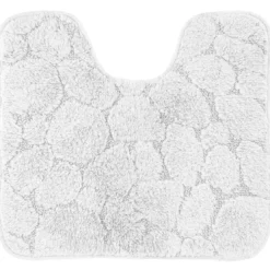BecquetTapis de bain ou Wc relief GALETS 1550 g/m²- Blanc