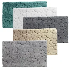 BecquetTapis de bain ou Wc relief GALETS 1550 g/m² - Gris