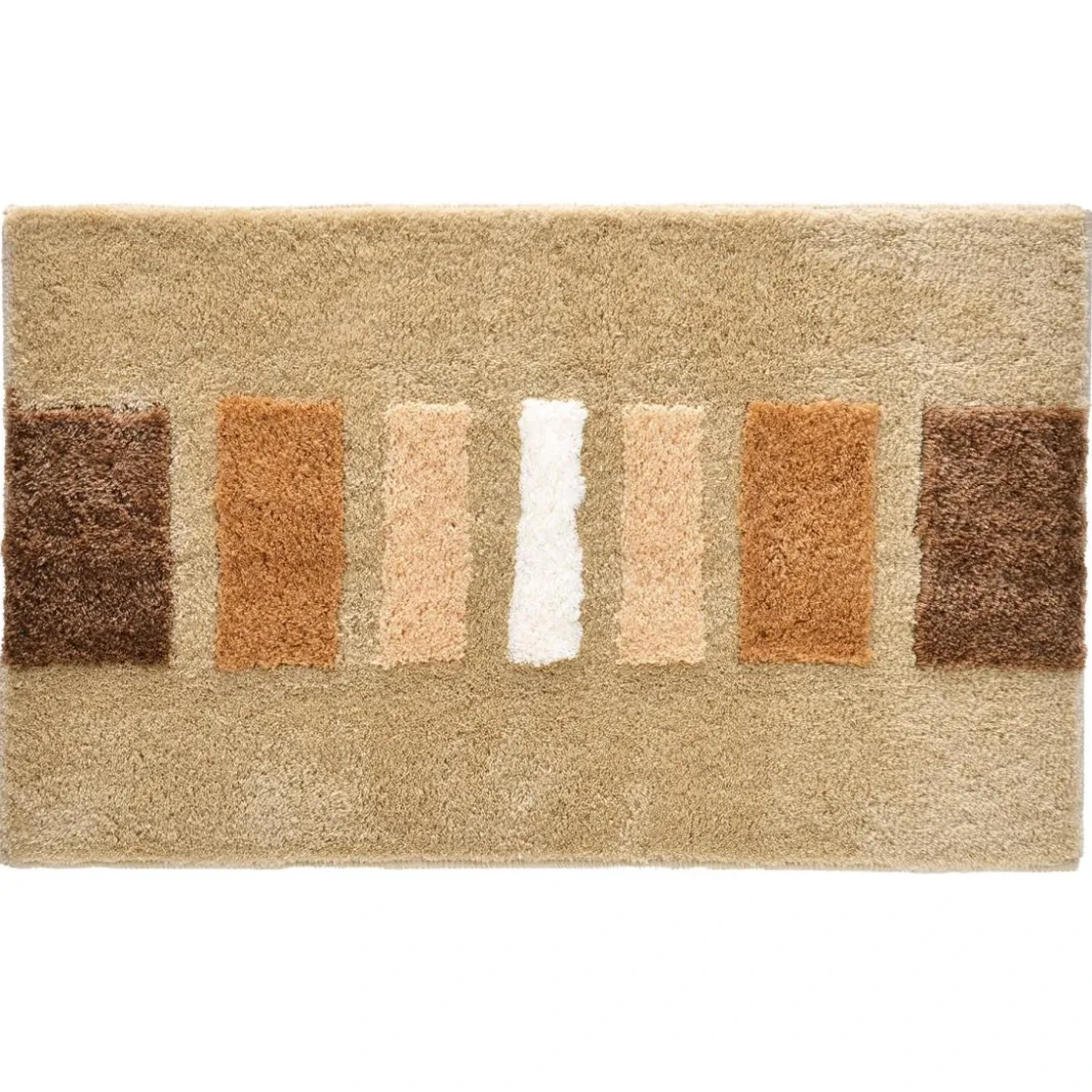 BecquetTapis de bain épais imprimé beige SONIA