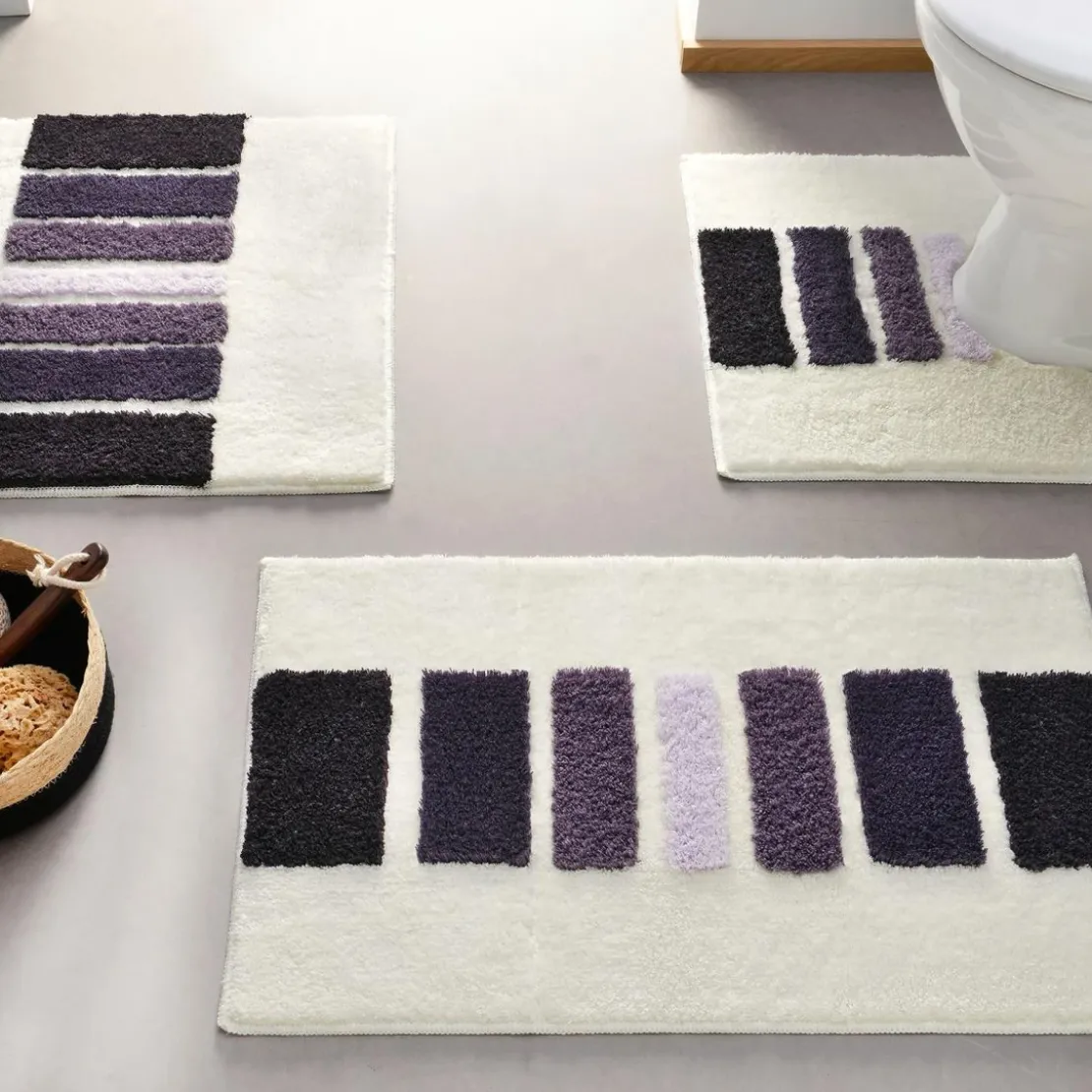 BecquetTapis de bain épais imprimé violet SONIA