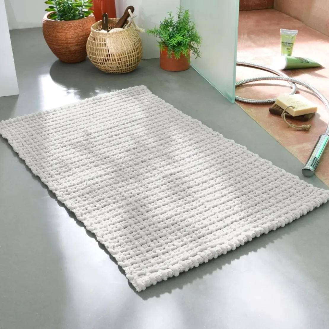 BecquetTapis de bain rectangulaire TRESSADOUX craie