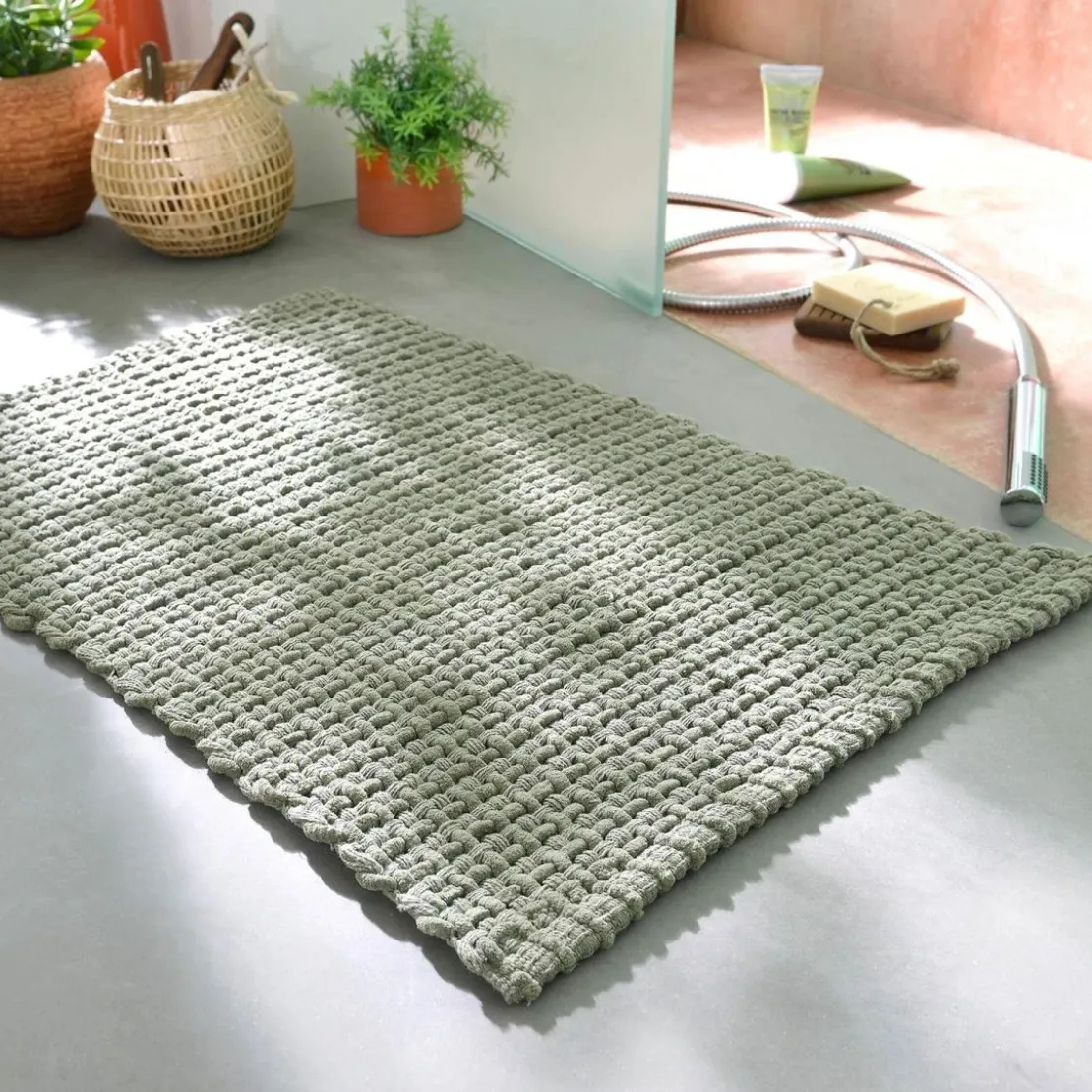 BecquetTapis de bain rectangulaire TRESSADOUX kaki
