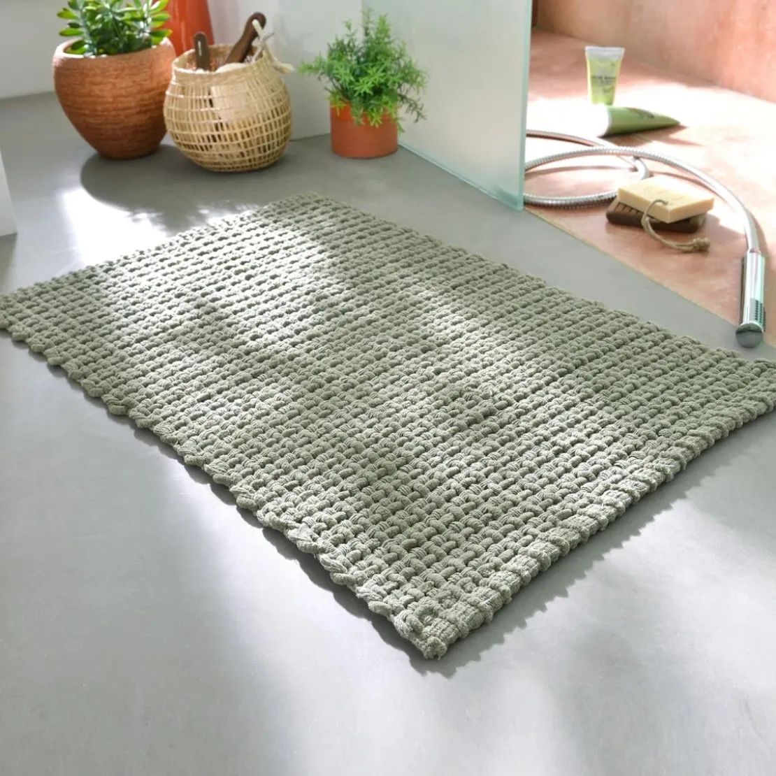 BecquetTapis de bain rectangulaire TRESSADOUX kaki