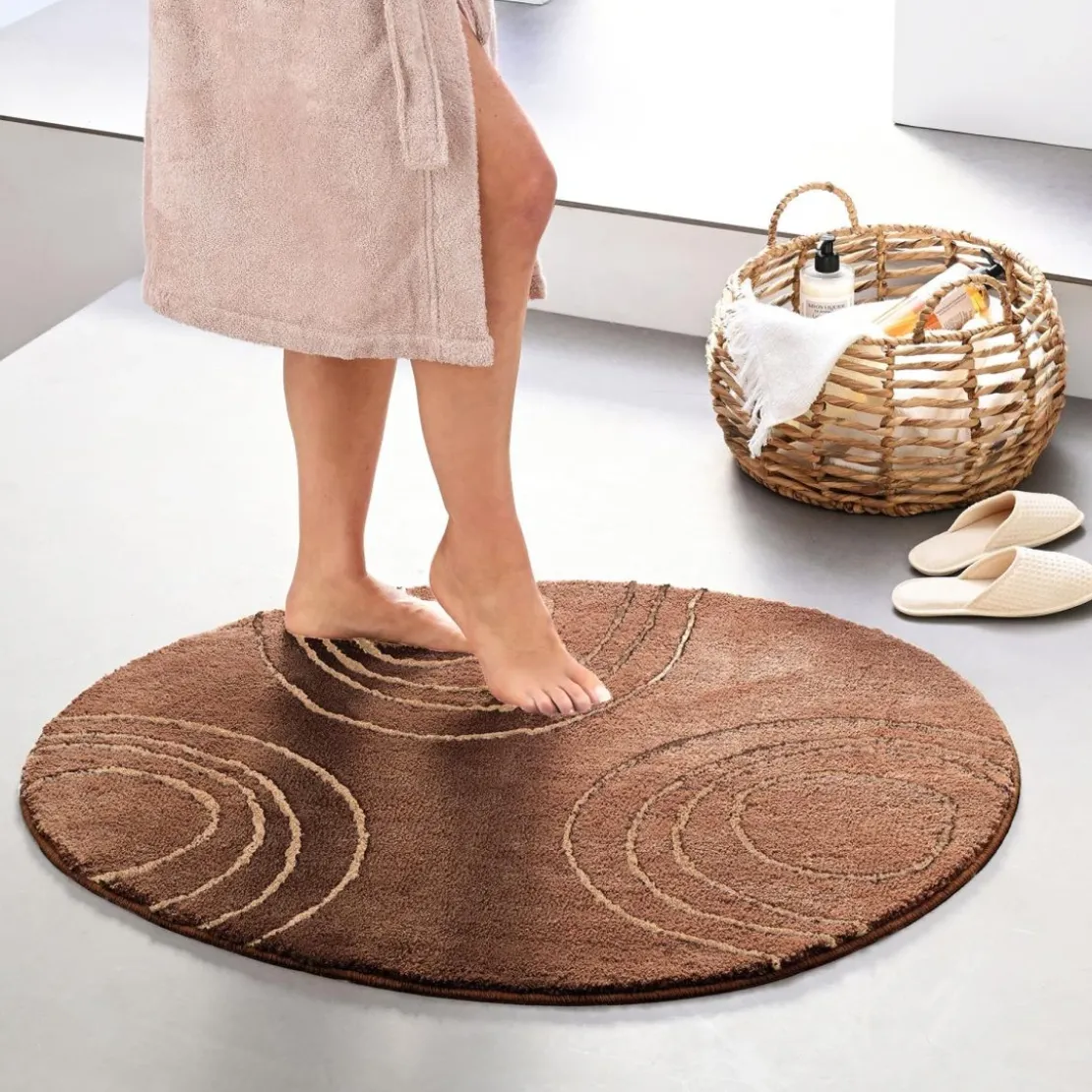 BecquetTapis de bain SPIRALE - marron