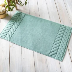 BecquetTapis de bain 50x80 TRESSE - bleu celadon
