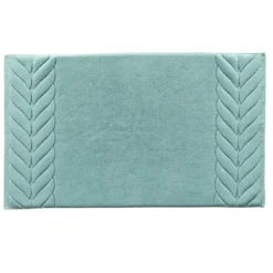 BecquetTapis de bain 50x80 TRESSE - bleu celadon