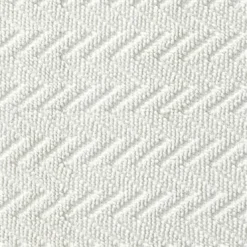 BecquetTapis de bain ZIGZAG en coton blanc cassé
