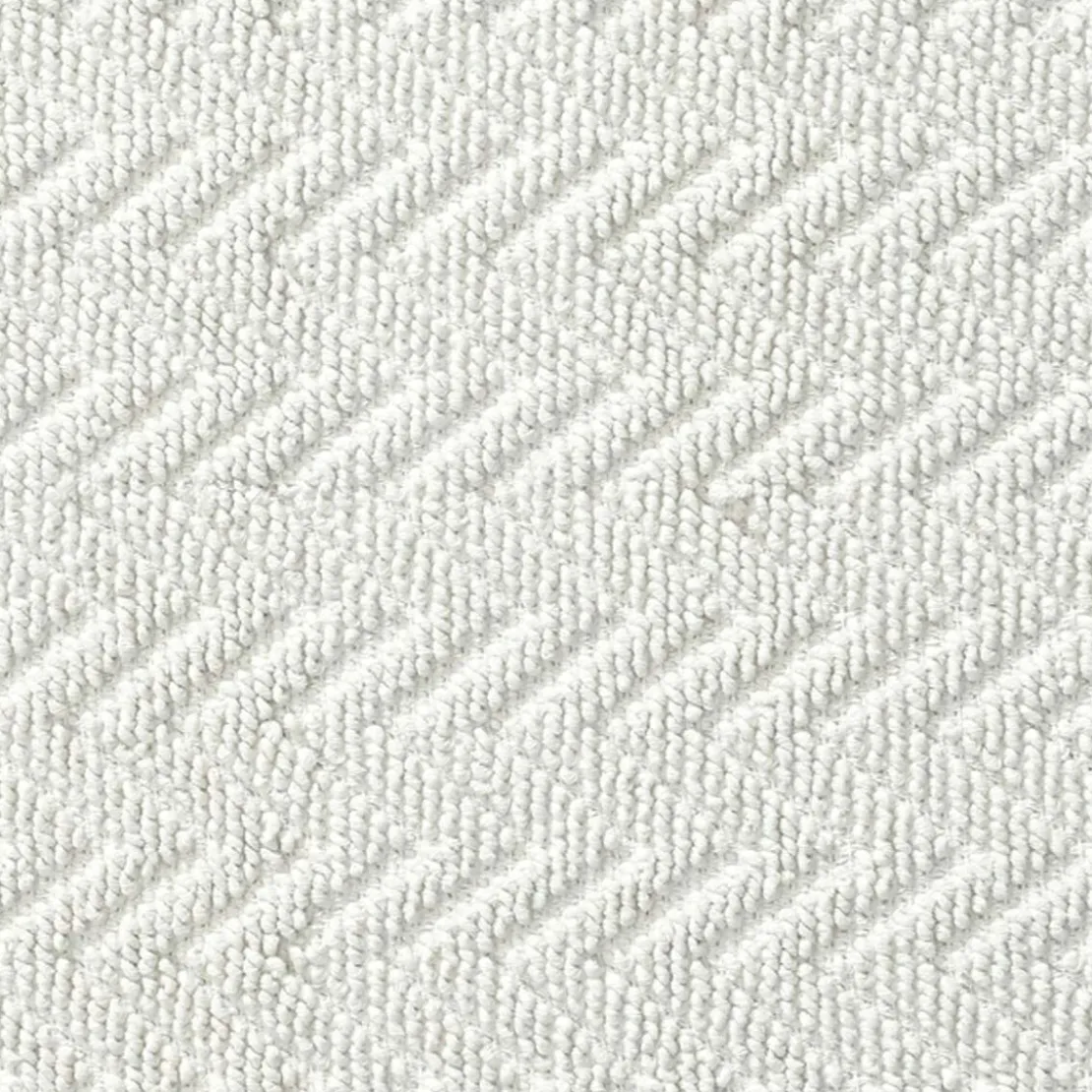 BecquetTapis de bain ZIGZAG en coton blanc cassé