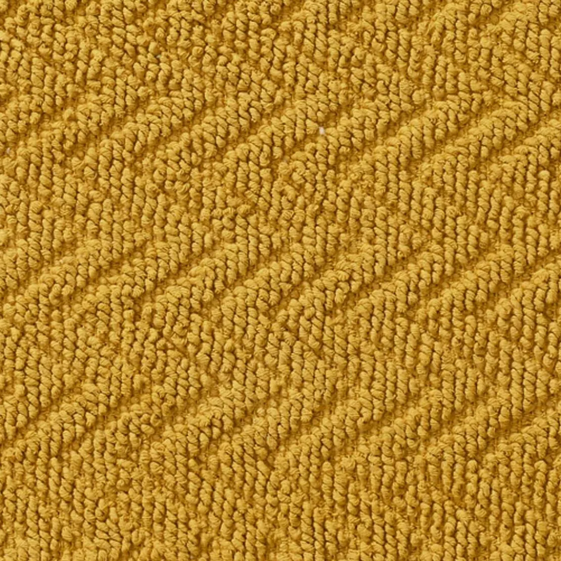 BecquetTapis de bain ZIGZAGen coton jaune