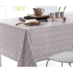 BecquetToile cirée motif porcelaine - Taupe