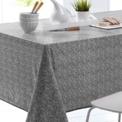 BecquetToile cirée motif porcelaine - Gris