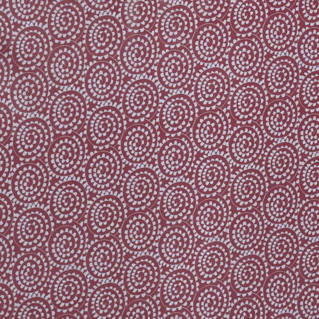 BecquetToile cirée motif porcelaine - Rose Framboise