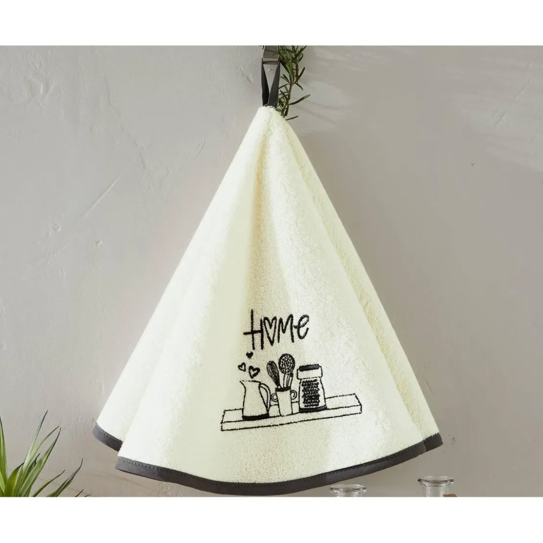 BecquetTorchon70 cm HOMY blanc cassé en coton