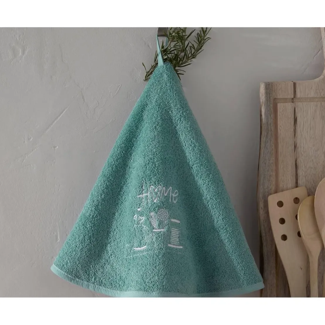 BecquetTorchon70 cm HOMY vert en coton