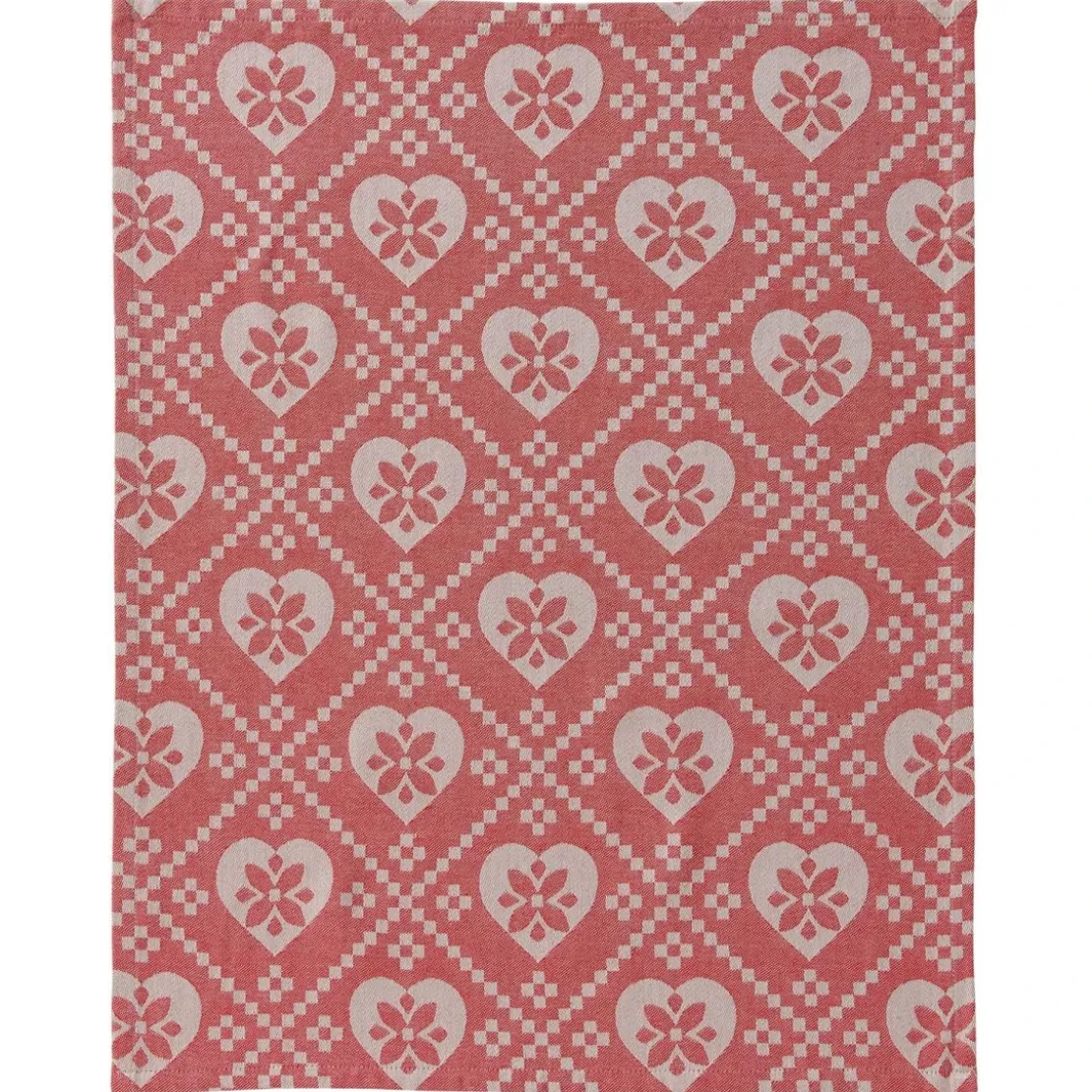 BecquetTorchon Esprit chalet en Coton tissé jacquard CHALTO Rouge