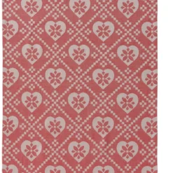 BecquetTorchon Esprit chalet en Coton tissé jacquard CHALTO Rouge