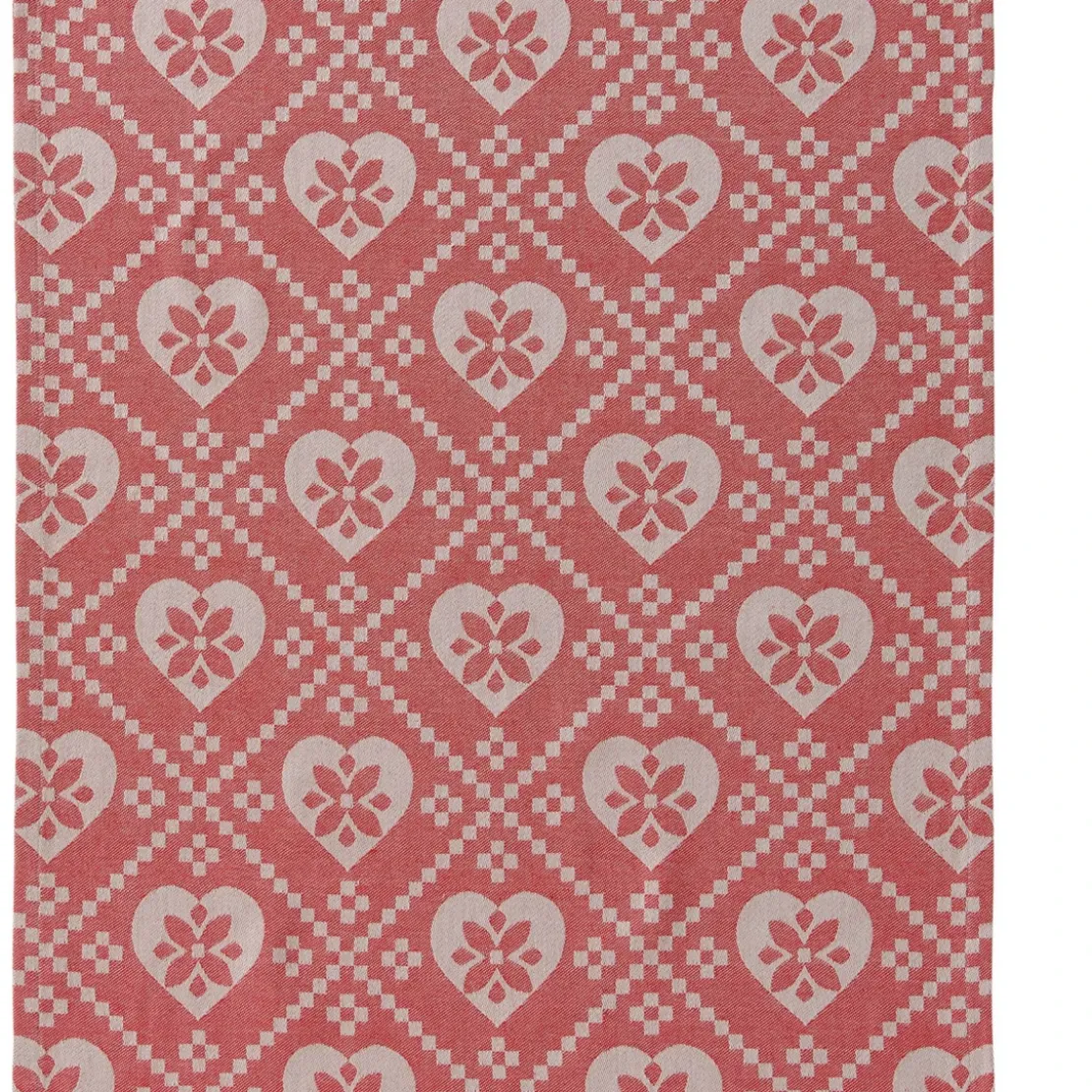 BecquetTorchon Esprit chalet en Coton tissé jacquard CHALTO Rouge
