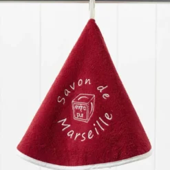 BecquetTorchon Essuie-mains SAVON De MARSEILLE Rouge
