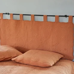 BecquetTête de lit en boutis uni coton BAILLARGUES - marron caramel