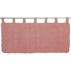 BecquetTête de lit en boutis uni coton BAILLARGUES - Rose Poudré