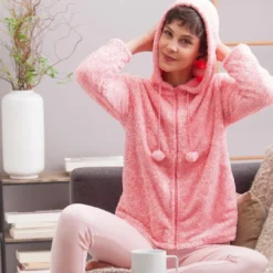 BecquetVeste intérieur Femme en Coton Rose P. PIDOU