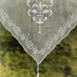 BecquetVoilage en pointe brodé MAUD - blanc