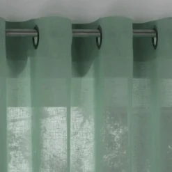 BecquetVoilage en étamine KAOLIN - vert céladon