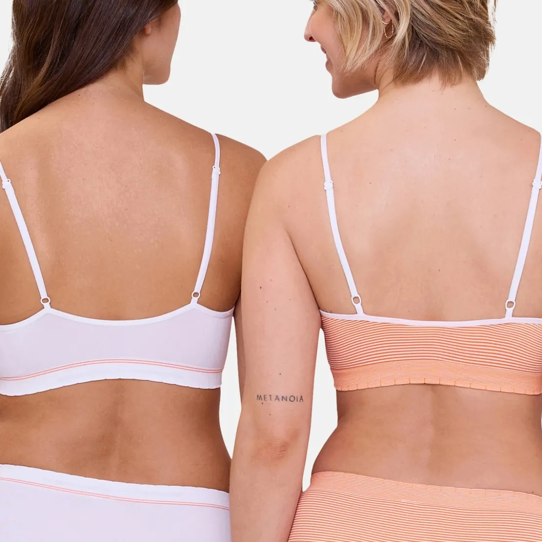 Billet DouxLot de 2 soutiens-gorges brassières Zen Attitude - Orange et Blanc- Zen Attitude