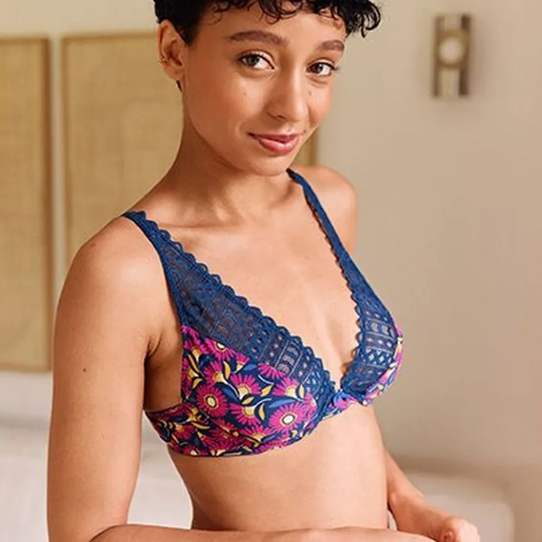 Billet DouxSoutien-gorge emboitant Talentueuse - Bleu Rose foncé- Talentueuse