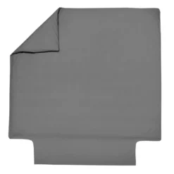 Blanc des VosgesHousse de Couette en Percale Uni Acier