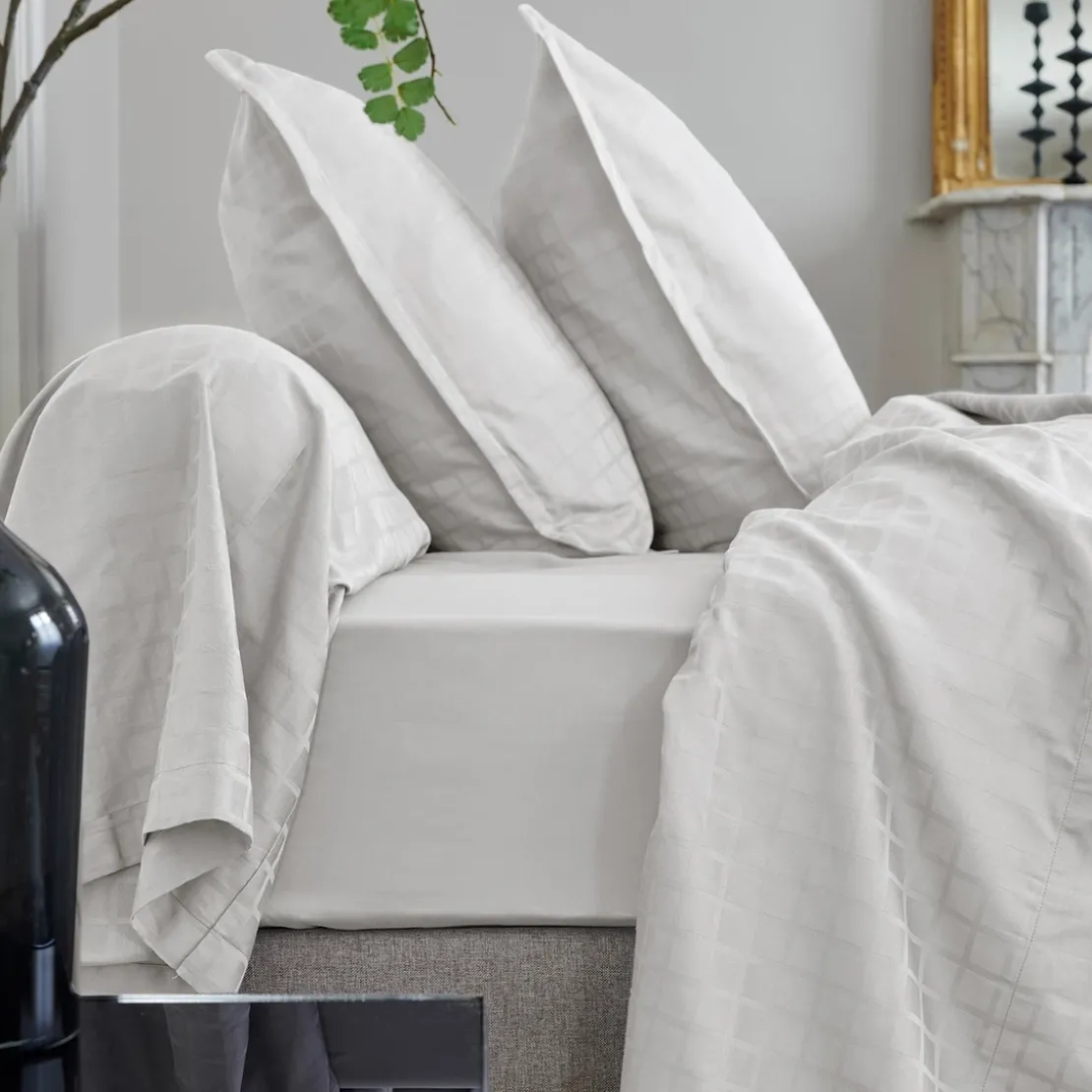 Blanc des VosgesParure Housse de Couette et 2 Taies PALACE d'oreiller Blanc