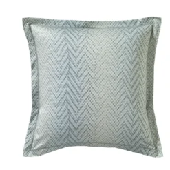Blanc des VosgesTaie d'oreiller en satin de coton GRAVITY Bleu céleste
