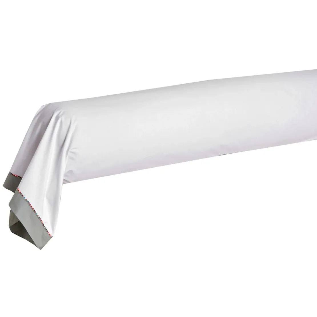 Blanc des VosgesTaie d'oreiller, taie de traversin percale Bicolore DUO vert Sauge