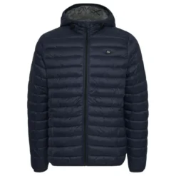 BlendBlouson Bleu à capuche en nylon