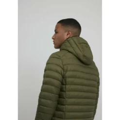BlendBlouson Vert à capuche en nylon