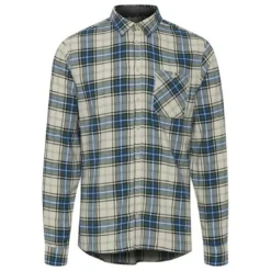 BlendChemise Bleue en coton motif carreaux