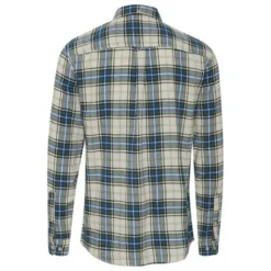 BlendChemise Bleue en coton motif carreaux