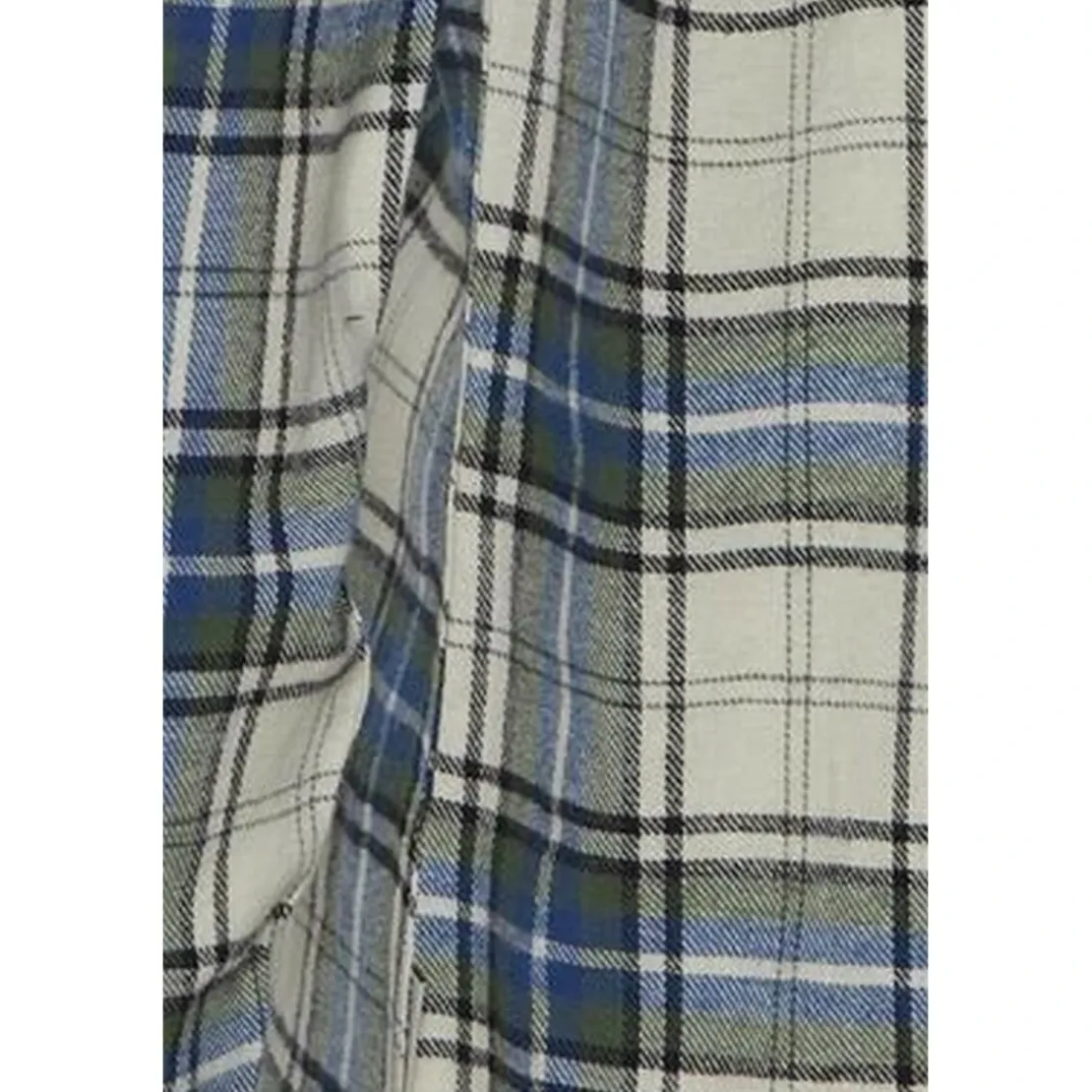 BlendChemise Bleue en coton motif carreaux