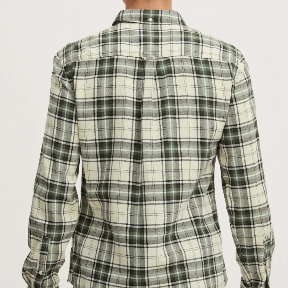 BlendChemise à carreau vert pour homme en coton