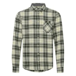 BlendChemise à carreau vert pour homme en coton