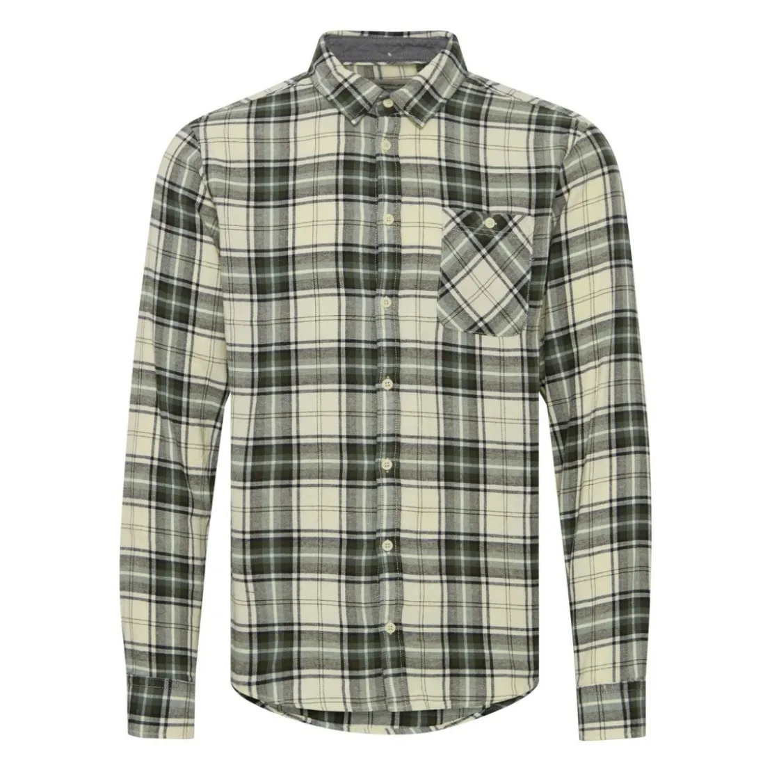 BlendChemise à carreau vert pour homme en coton