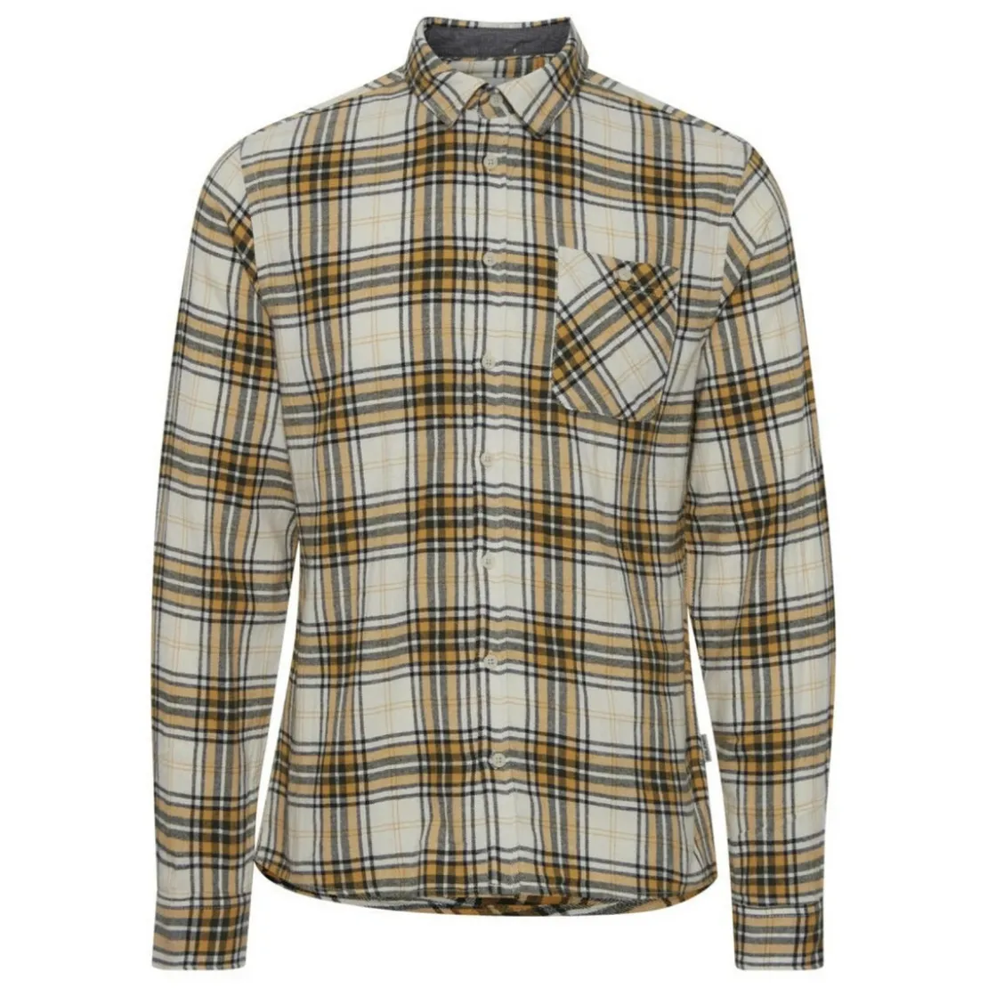 BlendChemise Jaune en Coton motif carreaux
