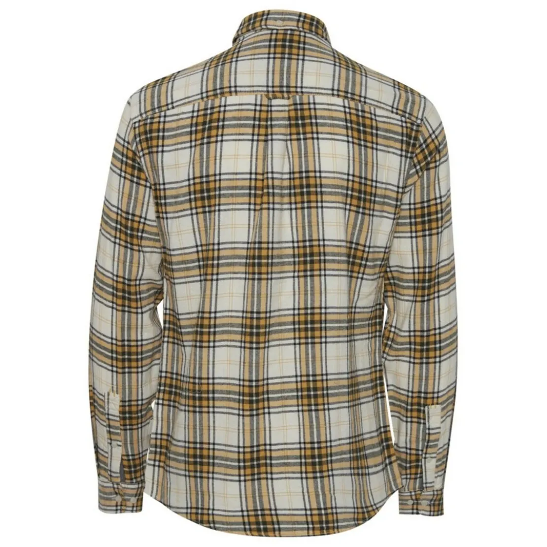 BlendChemise Jaune en Coton motif carreaux