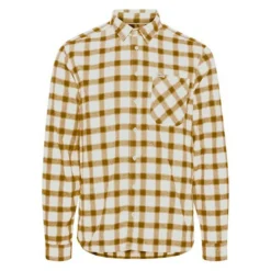 BlendChemise Jaune en coton manches longues