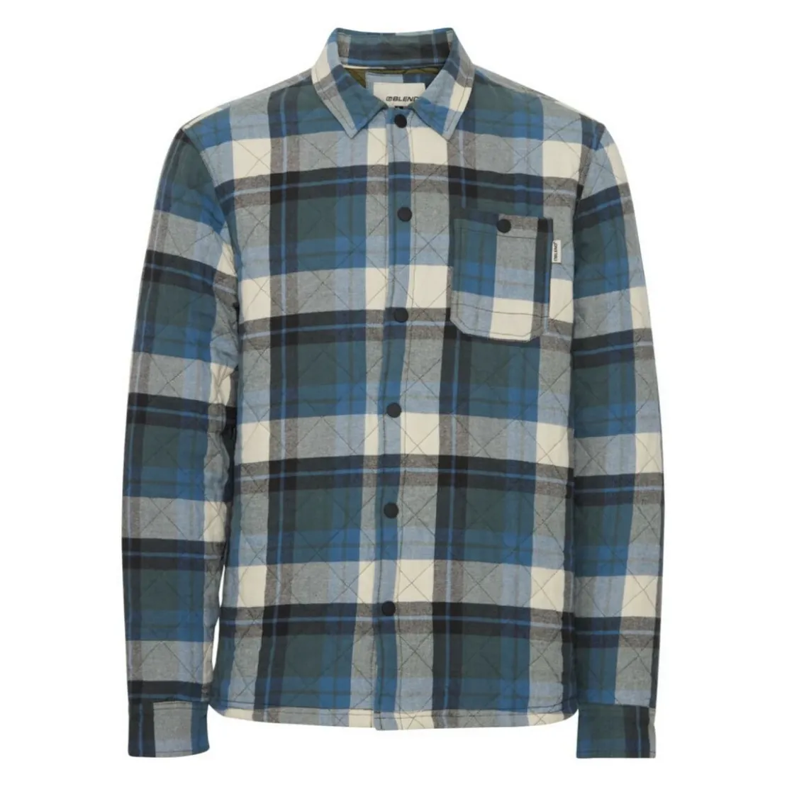 BlendChemise Verte en Coton manches longues