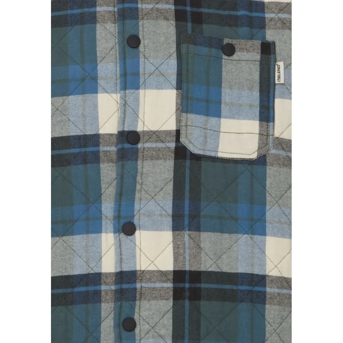 BlendChemise Verte en Coton manches longues