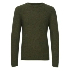 BlendPull homme vert foncé en coton