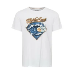 BlendTee-shirt manches courtes pour homme en coton blanc