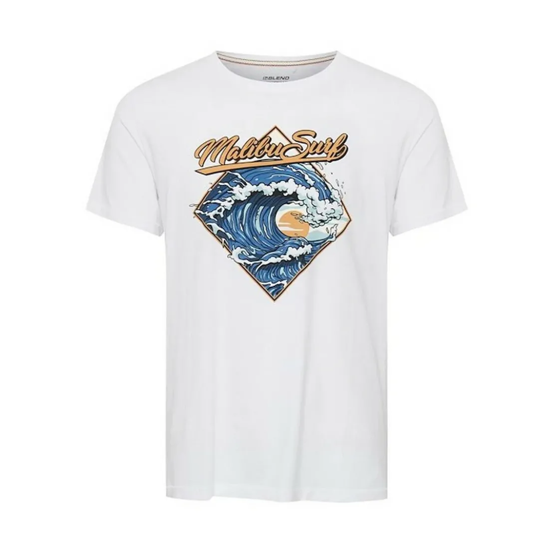 BlendTee-shirt manches courtes pour homme en coton blanc