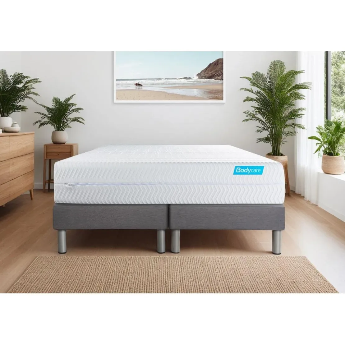 BODYCAREEnsemble BIOCARE Mousse a memoire de forme BIO 5 zones Maxi epaisseur